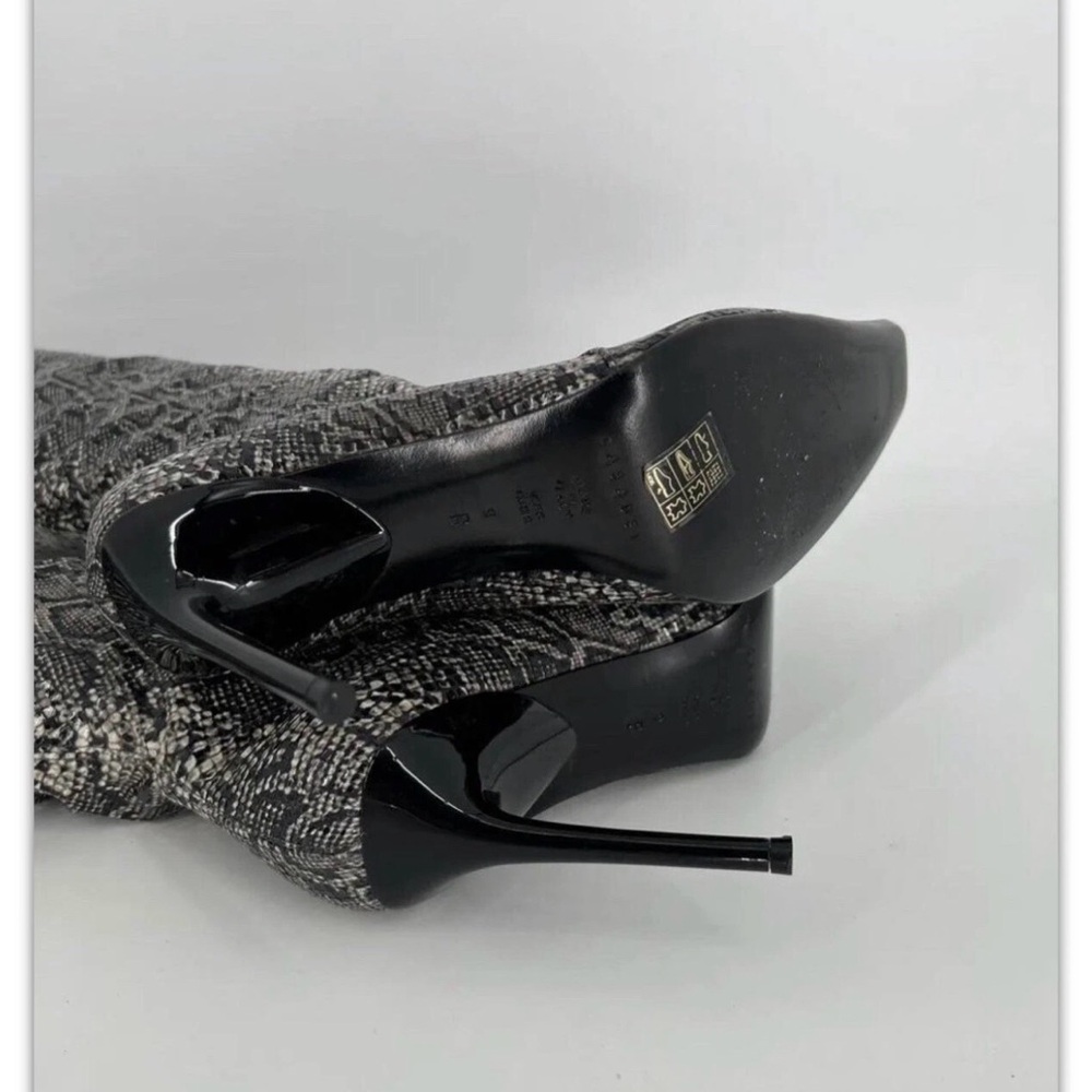 Casadei 90s Leather Python Snakeskin Square-toe S… - image 7